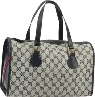 Gucci Pre-owned Handbags, female, Blue, Size: ONE SIZE Pre-owned Vintage Boston Bag