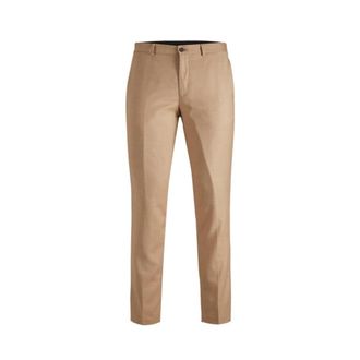 Jack & Jones Slim Fit Polyester Wol Broek Curds & Whey - Heren - Chinos - Bruin - XL - Wol - Broeken