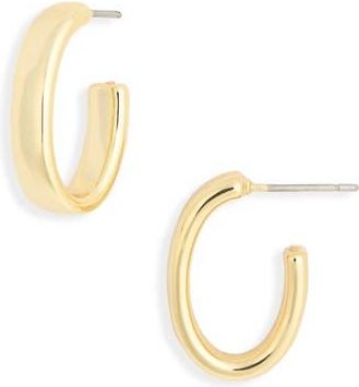 Nordstrom Rack Demi-Fine Oval Hoop Earrings in Gold at Nordstrom Rack