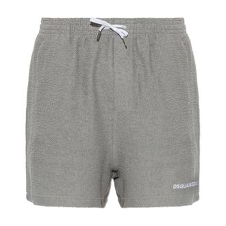 Dsquared2 Casual Shorts, male, Gray, Size: S Terry Cotton Shorts