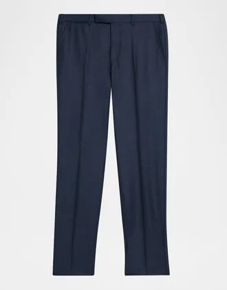 Ermenegildo Zegna Men & apos;s Wool Sharkskin Modern Fit Trousers