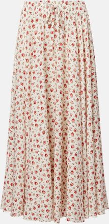 Dolce & Gabbana Floral silk-blend midi skirt