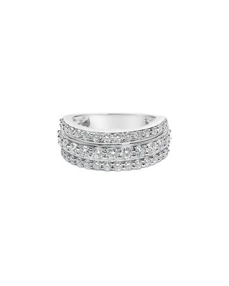 House of Brilliance Haus Of Brilliance Silver 2.00 Ct. Tw. Lab-Grown Diamond Band Ring
