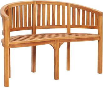 vidaXL Banana Bench 120 cm Solid Teak Wood vidaXL