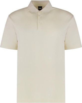 HUGO BOSS Tops, Heren, Beige, M, Katoen, Cotton Blend Polo