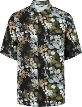 Iceberg Short Sleeve Viscose Shirt - Heren - Korte mouwen Overhemden - Veelkleurig - M - Overhemden