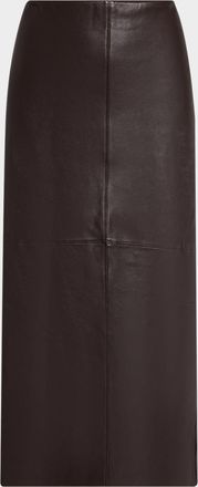A.L.C. Marta Straight Leather Maxi Skirt