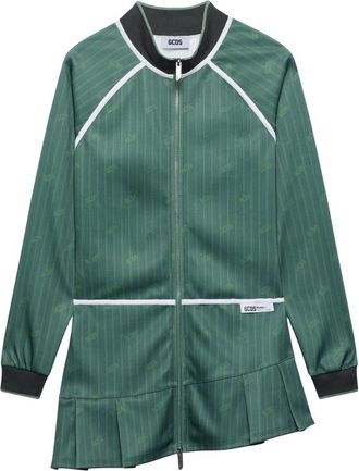 GCDS Pinstripe Jurk met Volledige Rits - Dames - Korte kleedjes - Groen - M - Kleedjes