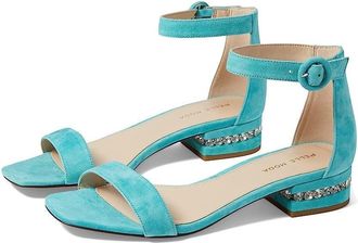 Pelle Moda Pelle Moda Nita Strappy Womens Aqua Suede Ankle Strap Sandals JOBB2213