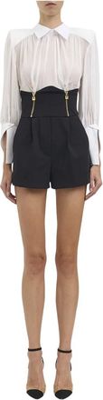 Elisabetta Franchi Jumpsuit van georgette en technische stof - Dames - Jumpsuits & Playsuits - Veelkleurig - Maat: XS