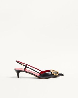 Valentino Garavani Vlogo Signature Calfskin Slingback Pump 40Mm Wo