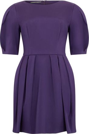 Alberta Ferretti Korte jurk met ballonmouwen - Dames - Korte kleedjes - Paars - S - Kleedjes