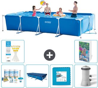 Intex Piscina Con Estructura Rectangular - 450x220x84 Cm - 7-piezas S66