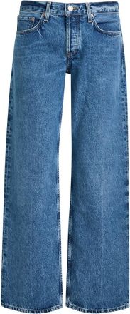A Gold E Agolde Low Rise Loose Straight-leg Jeans - Blue - 27 (W27 / UK8-10 / S)