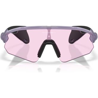 Oakley Stunt Devil 137mm Rectangle Shield Sunglasses in Trans Lilac /Prizm Low Light at Nordstrom