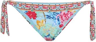 Camilla Gestreepte Bikini Broek met Ring Tie - Dames - Bikinis - Veelkleurig - L - Badmode