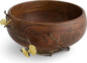 Michael Aram Butterfly Ginkgo Wood Salad Bowl in Brown at Nordstrom