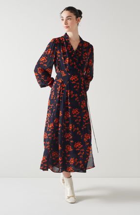 L.k. Bennett Womens Odetta Dresses,Multi - Navy Wool - Size 12 UK