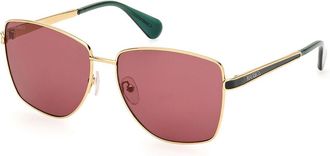 Max & Co. MO0104 30S Womens Sunglasses Gold Size 57