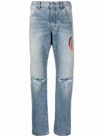 Marcelo Burlon Jeans dritti - Blu