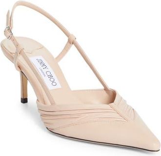 Jimmy Choo London Afia Pointed Toe Slingback Pump in Macaron/Macaron at Nordstrom, Size 10.5Us