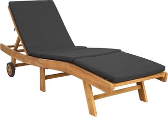vidaXL Tumbona Poli&eacute;ster Marr&oacute;n Y Gris Oscuro Vidaxl