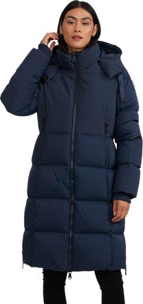 Pajar Womens Zaniah Mixed Media Quilted Puffer with Detachable Hood