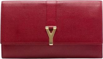 Saint Laurent Pre-owned Chyc Ligne Clutch - - Pre-owned - Donna - Rosso - ONE SIZE