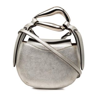 Chlo&eacute; Pre-owned Chloe Small Metallic Leather Kiss Satchel Ladies 9MQ7YIUXQWHCNMK6
