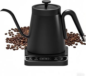 OEM Hervidor De Agua De Cuello De Cisne De Acero Inoxidable De 1350 W, Control De Temperatura Del Caf&eacute; Con Un Solo Toque, Hervidor El&eacute;ctrico Con Temperatu
