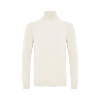 Gran Sasso Turtlenecks, male, White, 2XL, Wool Turtleneck Jumper