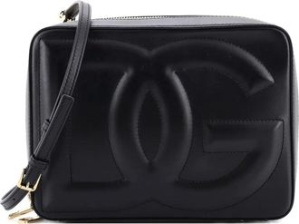 Dolce & Gabbana DG Logo Camera Bag Leather Medium crossbody bag - Zwart