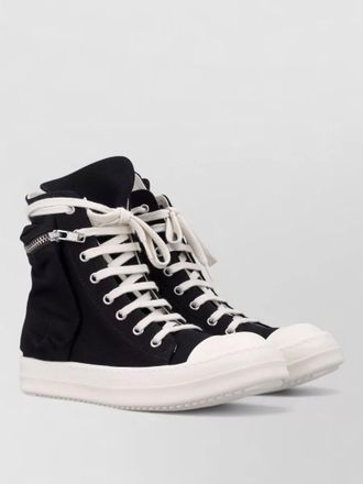 Rick Owens canvas cargo high top boots sneakers