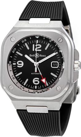 Bell & Ross BR 05 GMT Automatic Black Dial Mens Watch BR05G-BL-ST/SRB