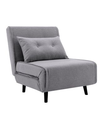 Home Heavenly Home Heavenly - Sof&aacute; Cama Pegaso Convertible 2 En 1 Con Coj&iacute;n Capiton&eacute; Y Patas De Madera, 95x81x82 Cm. Color: Gris