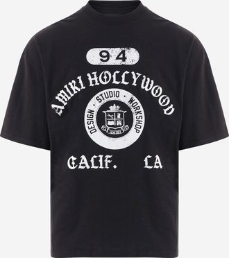 Amiri T Shirt Amiri in cotone con stampa logo