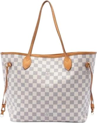 Louis Vuitton Pre-owned Tote Bags, female, White, Size: ONE SIZE Pre-owned Neverfull MM Tote