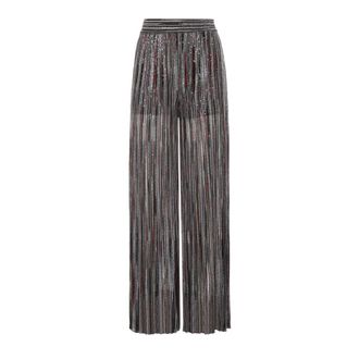Missoni Wide Trousers, female, Multicolor, Size: 2XS Striped Wide-leg Trousers