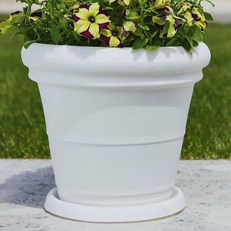 Monacis Vaso in Polimero Monacis Doppio Bordo Liscio Bianco &Oslash;60 (55X49h)