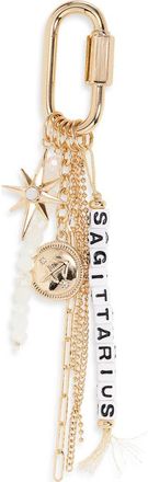 Chelsea28 Zodiac Bead Bag Charm in Sagittarius- White Multi- Gold at Nordstrom