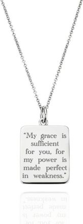 Lily & Roo Silver Personalised Verse Necklace