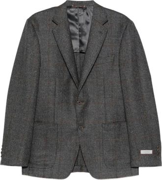 Canali Geruite wollen blazer - Grijs