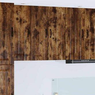 vidaXL Dishwasher Panel Lucca Smoked Oak 30 x 31 x 80 cm vidaXL