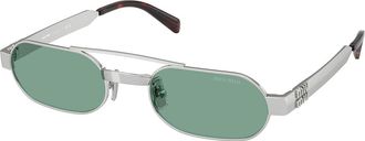 Miu Miu MUB52S 21M40Y Womens Sunglasses Silver Size 52