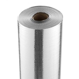 OEM Aislamiento T&eacute;rmico Reflectante Doble 76,2x1,22 M Rollo De Aislamiento T&eacute;rmico De Barrera Radiante De Tela Tejida De Pe Espesor De 0,165 Mm Papel De A