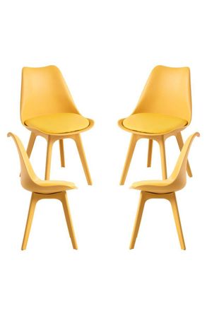 Regalos Miguel Regalos Miguel - Packs Sillas Comedor - Pack 4 Sillas Synk Suprym - Amarillo