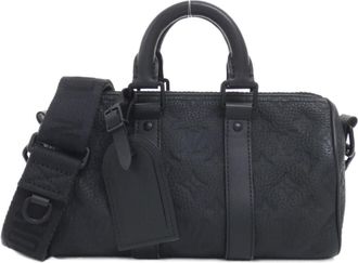 Louis Vuitton Black Leather Boston Bag (Pre-Owned)