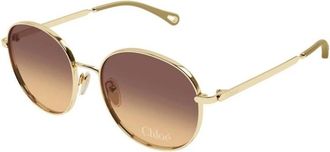 Chlo&eacute; Geometrische Zonnebril - Dames - Zonnebrillen - Geel - 55 MM - Nylon - Accessoires