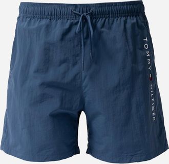 Tommy Hilfiger Mens Tommy Hilfiger Logo Zip Pocket Mens Drawstring Swimming Shorts - Aegean Sea - Navy - Size: 35/34/32