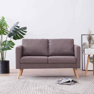 vidaXL Vidaxl - Sof&aacute; De 2 Plazas De Tela Color Gris Taupe